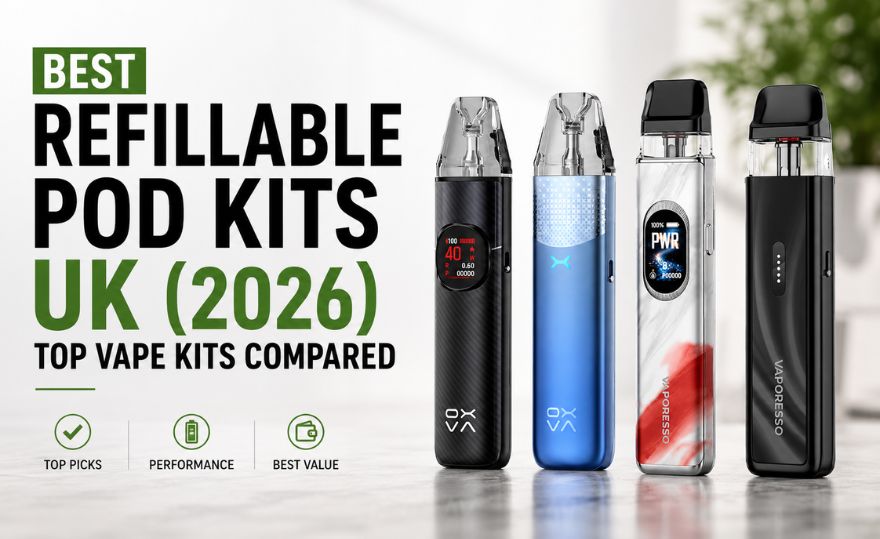 most popular refillable vape Best Pod Kits UK 2026 nicotine salt e-liquid FLAVORES:WATERMELON ICE Shop Vuse Mint Ice