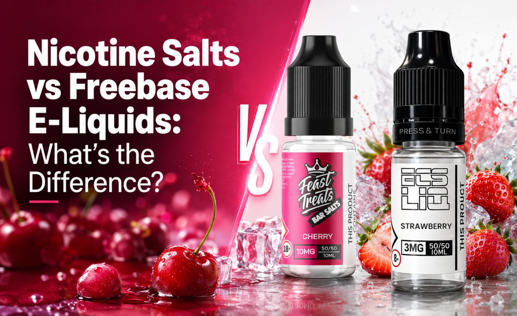 what's the difference between nicotine salts and vape juice vs Freebase E-Liquids Select Colour:Black iJOY XP50000 Zero Nicotine vape battery