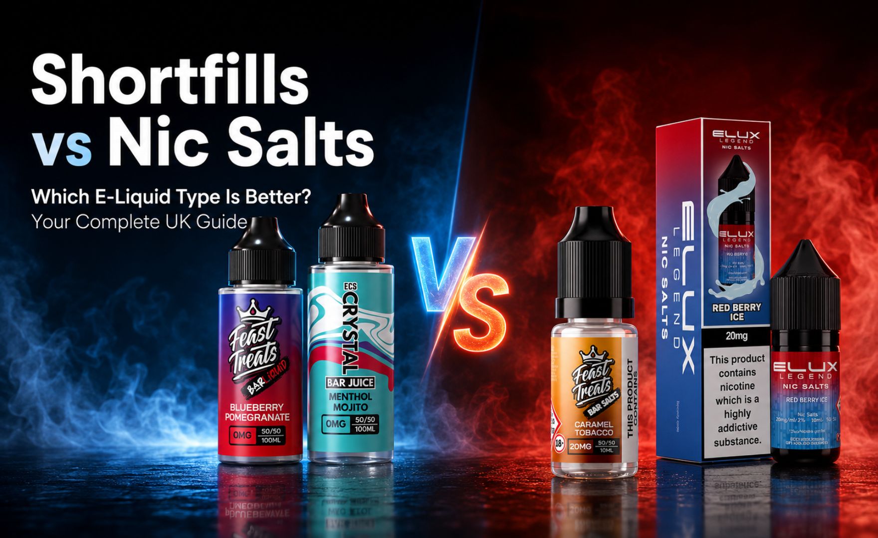 salt nicotine vs regular vape juice Shortfills Nic Salts: Which E-Liquid Is Better? – The E-Cig Store Halo Color:1119-002 Blue Fruit Flavor Disposable Quit Smoking for Good: