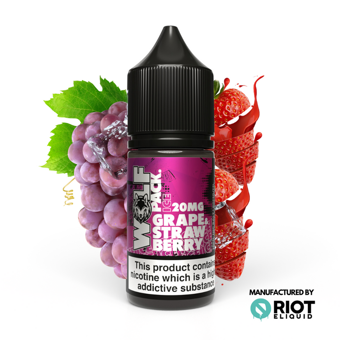 Wolf Pack Grape & Strawberry Ice - 10ml Nic Salt E-Liquid