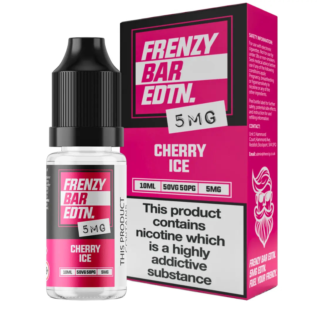 Cherry Ice Frenzy Bar EDTN - 10ml Nic Salt E-Liquid - The E-Cig Store Cherry Ice Frenzy Bar EDTN - 10ml Nic Salt E-Liquid - The E-Cig Store