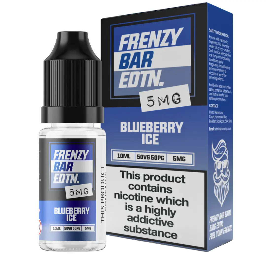 Blueberry Ice Frenzy Bar EDTN - 10ml Nic Salt E-Liquid - The E-Cig  The E- Cig Store