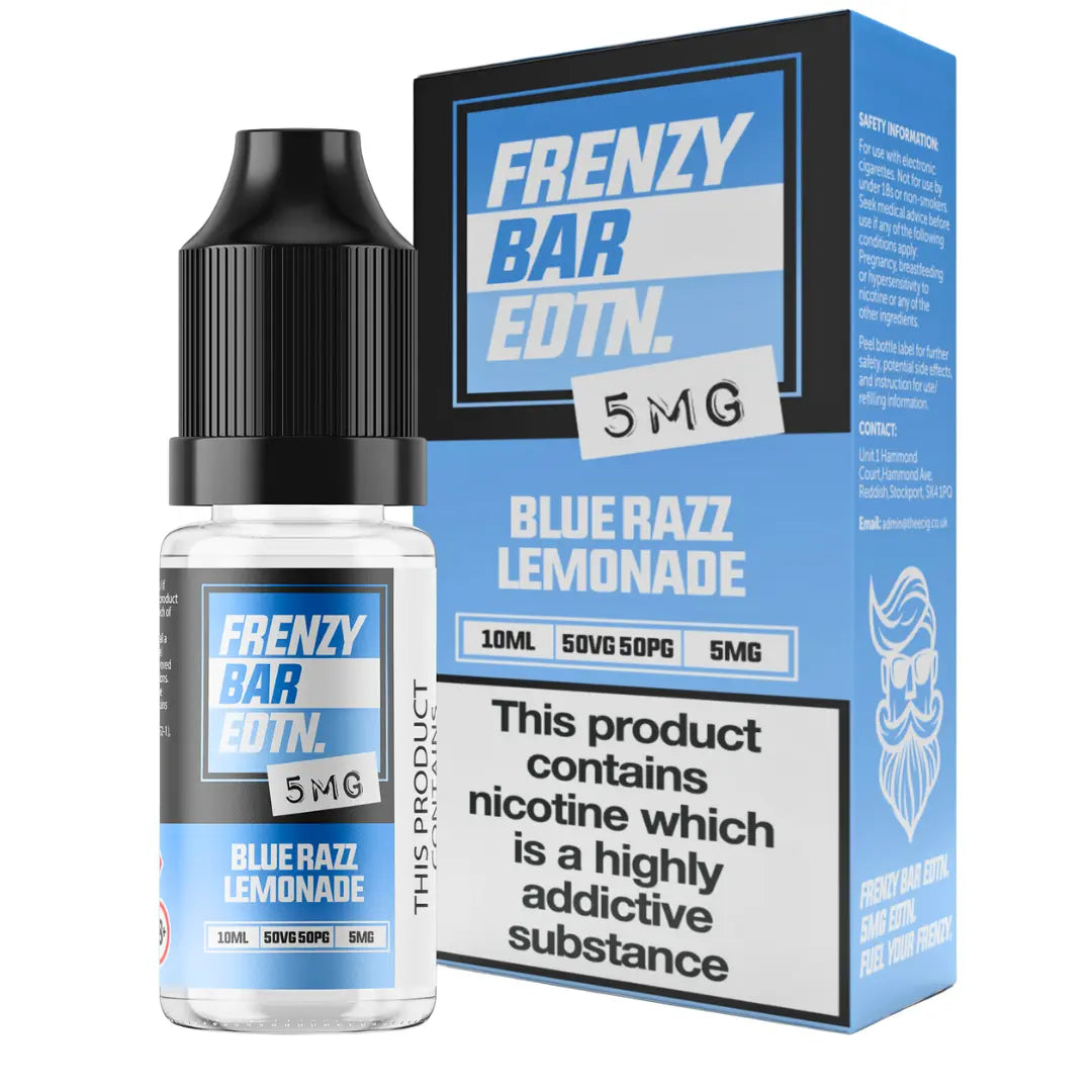 Blue Razz Lemonade Frenzy Bar EDTN - 10ml Nic Salt E-Liquid - The  The E-Cig  Store