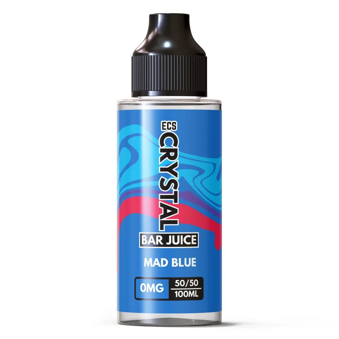 Mad Blue Crystal Bar Juice 100ml Bar Flavour E-Liquid The E-Cig Store Mad Blue Crystal Bar Juice 100ml Bar Flavour E-Liquid The E-Cig Store
