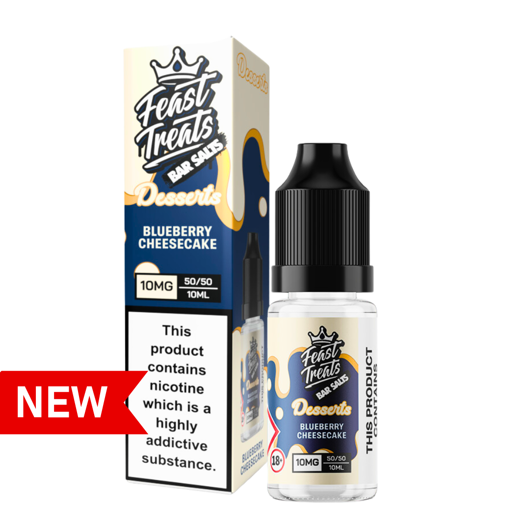 Blueberry Cheesecake Nic Salt | Feast Treats Desserts - 10ml The E-Cig Store Blueberry Cheesecake Nic Salt | Feast Treats Desserts - 10ml The E-Cig Store
