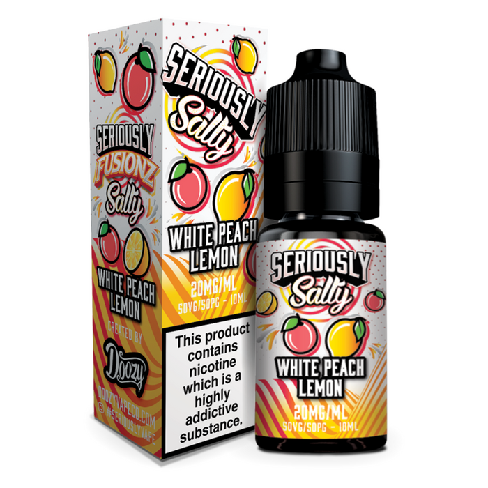 White Peach Lemon Seriously Salty Fusionz - 10ml Nic Salt E-Liquid