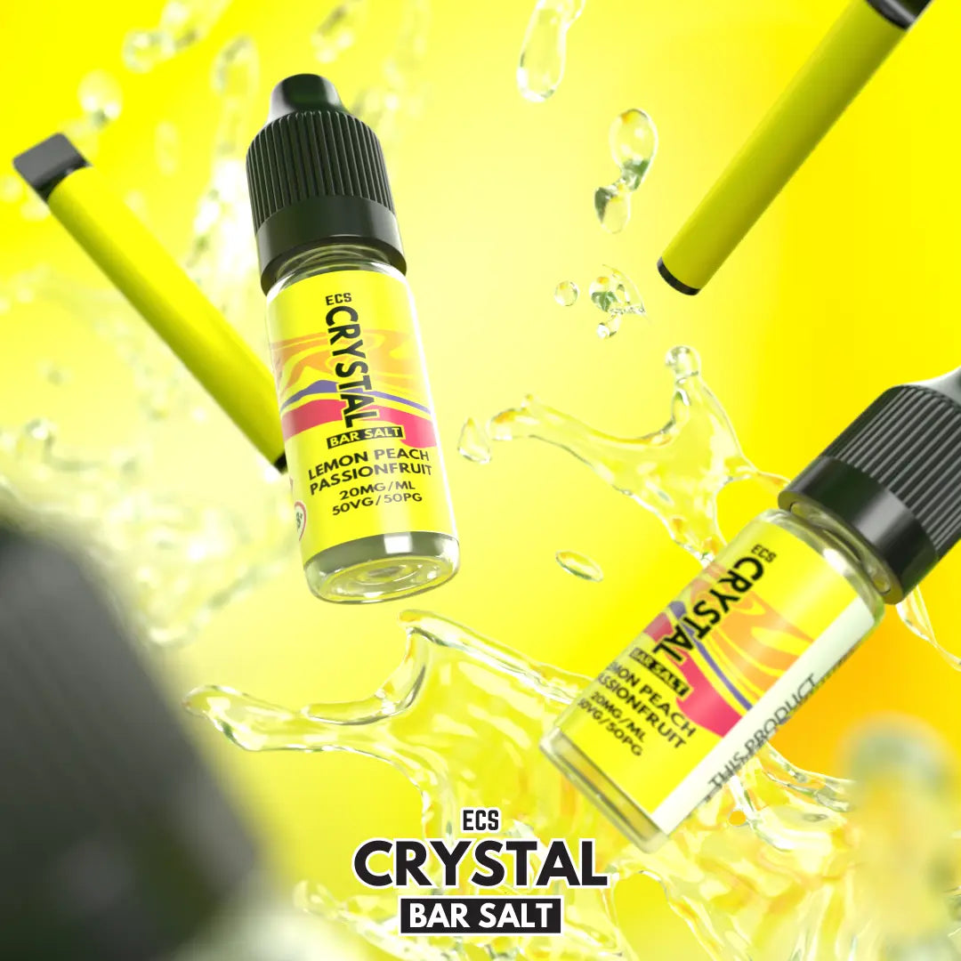 Lemon Peach Passionfruit Crystal Bar Salts - 10ml Nic Salt E-Liquid ECS Crystal