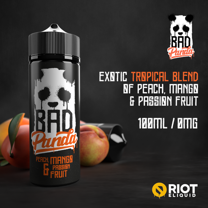 Bad Panda Peach Mango & Passion Fruit - 100ml Shortfill E-liquid