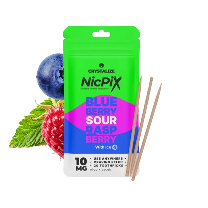 Blueberry Sour Raspberry NicPix Nicotine Tooth Picks by Crystalize
