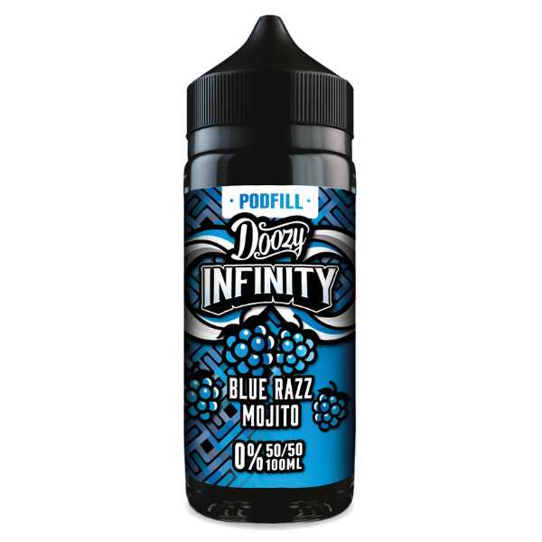Blue Razz Mojito 50VG Shortfill E-Liquid by Doozy Infinity 100ml