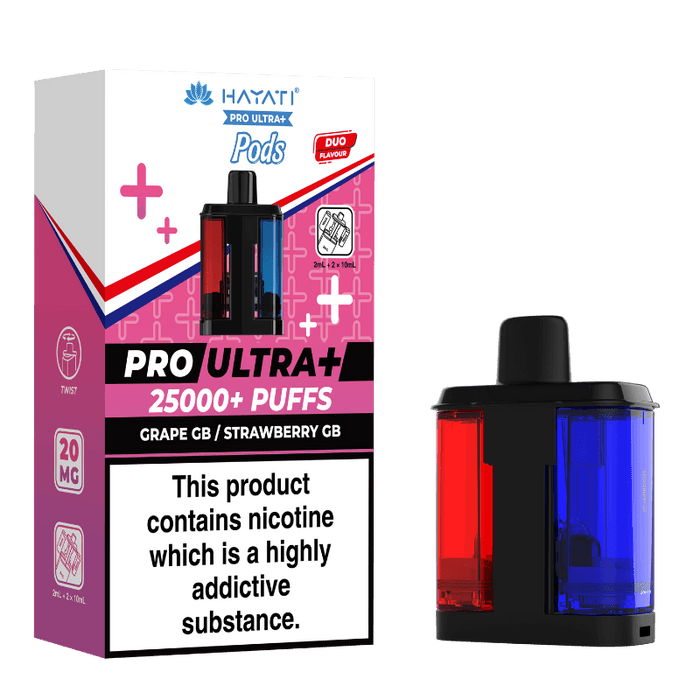 Grape GB and Strawberry GB Hayati Pro Ultra Plus Refill Pack