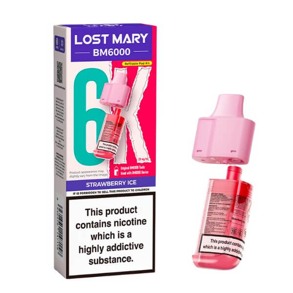 Strawberry Ice Lost Mary BM6000 Refill Pack
