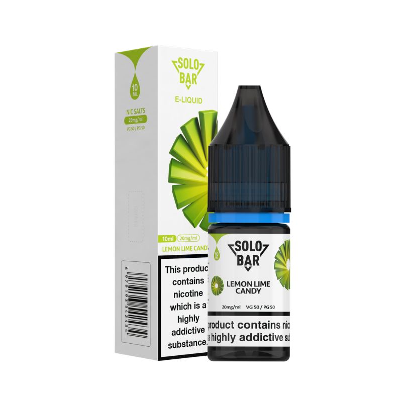 Lemon Lime Candy Nic Salt E-Liquid by Solo Bar 20mg – The E-Cig Store