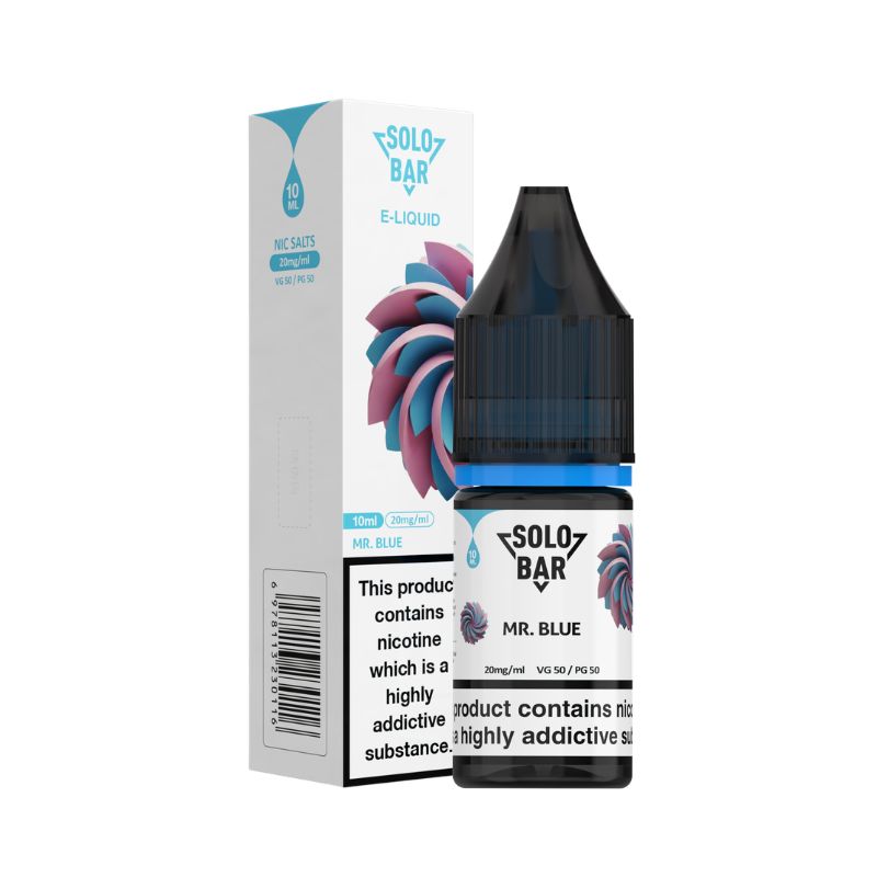 Mr Blue Nic Salt E-Liquid by Solo Bar 20mg The E-Cig Store Mr Blue Nic Salt E-Liquid by Solo Bar 20mg The E-Cig Store