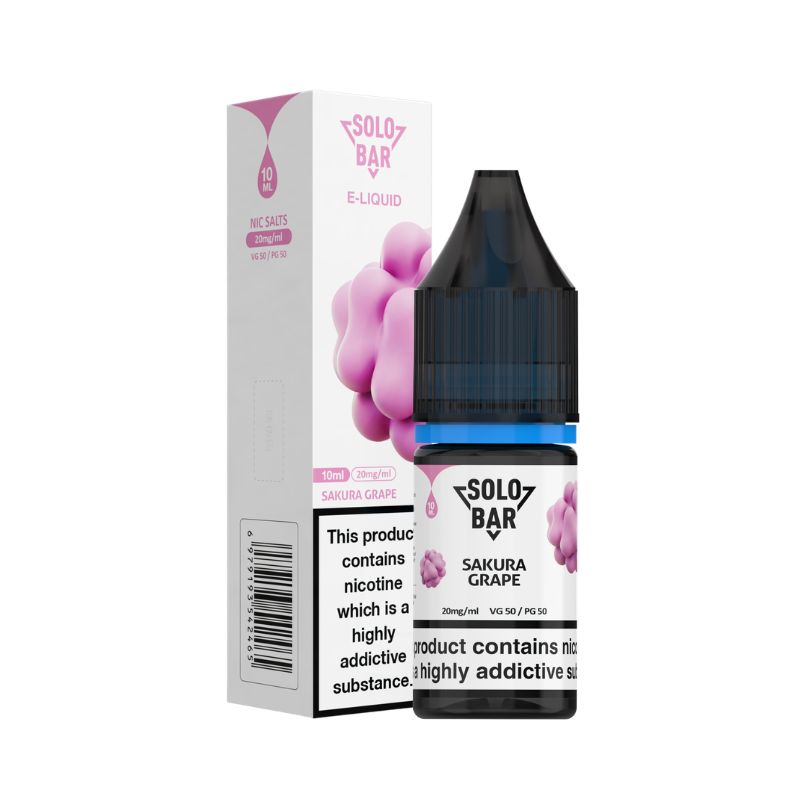 Sakura Grape Nic Salt E-Liquid by Solo Bar 20mg  The E-Cig Store