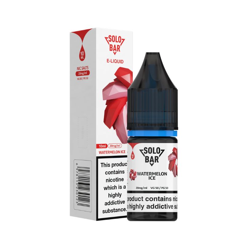 Watermelon Ice Nic Salt E-Liquid by Solo Bar 20mg  The E-Cig Store