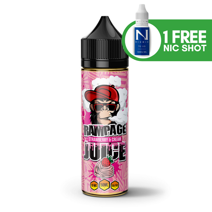 Rampage Juice Strawberry & Cream - 50ml Shortfill E-Liquid