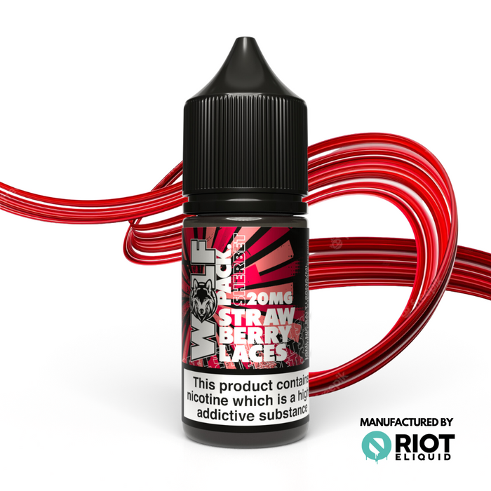 Wolf Pack Strawberry Laces Sherbet - 10ml Nic Salts