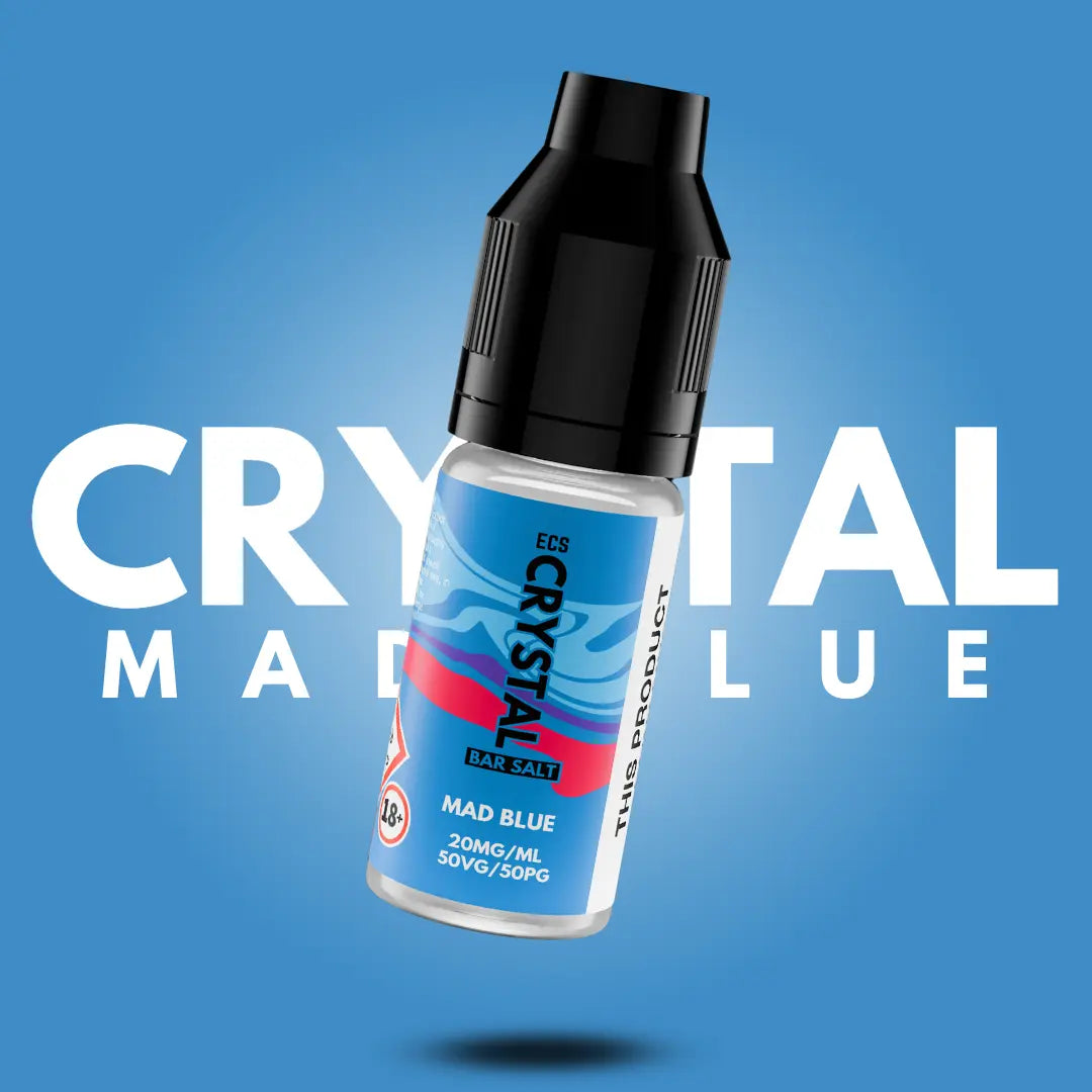 Mad Blue Crystal Bar Salts - 10ml Nic Salt E-Liquid ECS Crystal