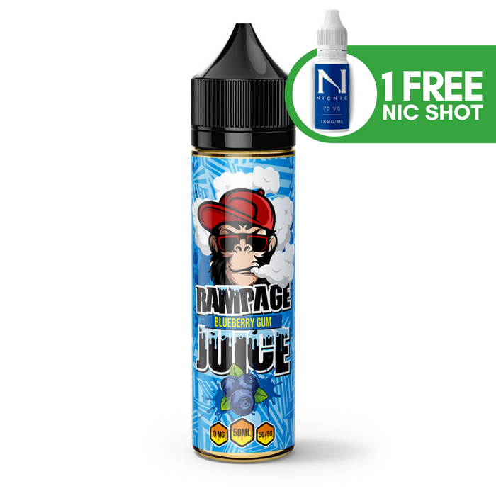 Rampage Juice Blueberry Gum - 50ml Shortfill E-Liquid