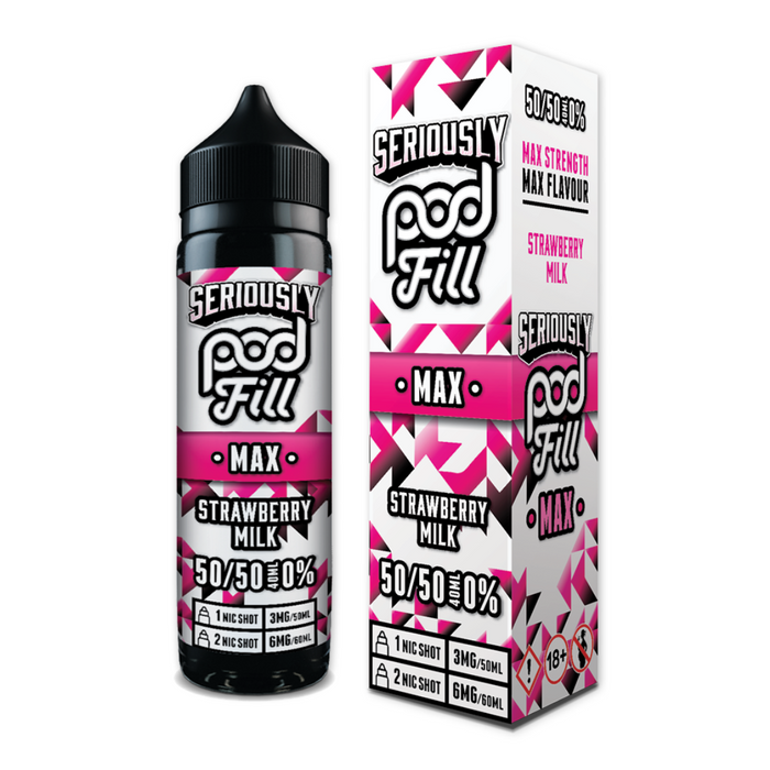 Strawberry Milk Shortfill E-Liquid by Seriously Podfill Max