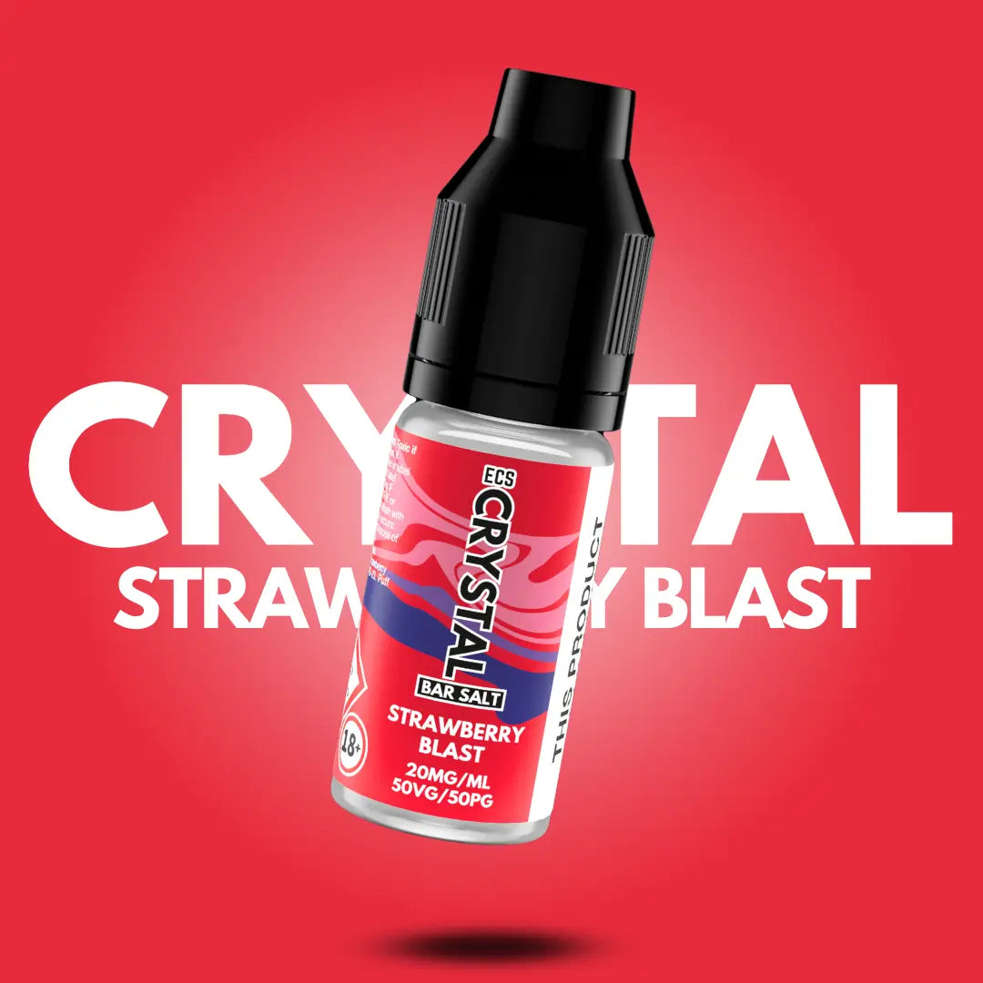 Strawberry Blast Crystal Bar Salts - 10ml Nic Salt E-Liquid ECS Crystal
