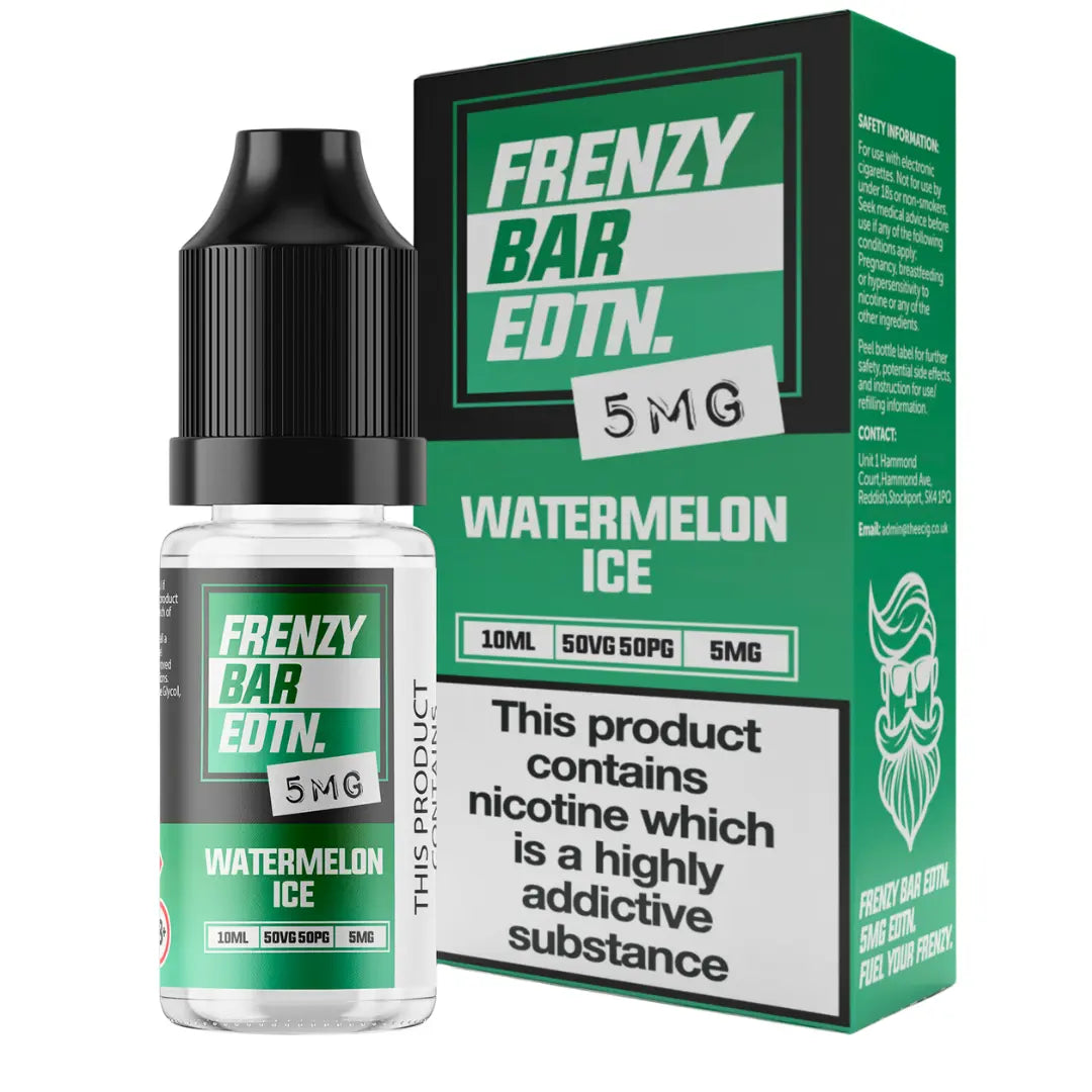 Watermelon Ice Frenzy Bar EDTN - 10ml Nic Salt E-Liquid Frenzy Vape Co.