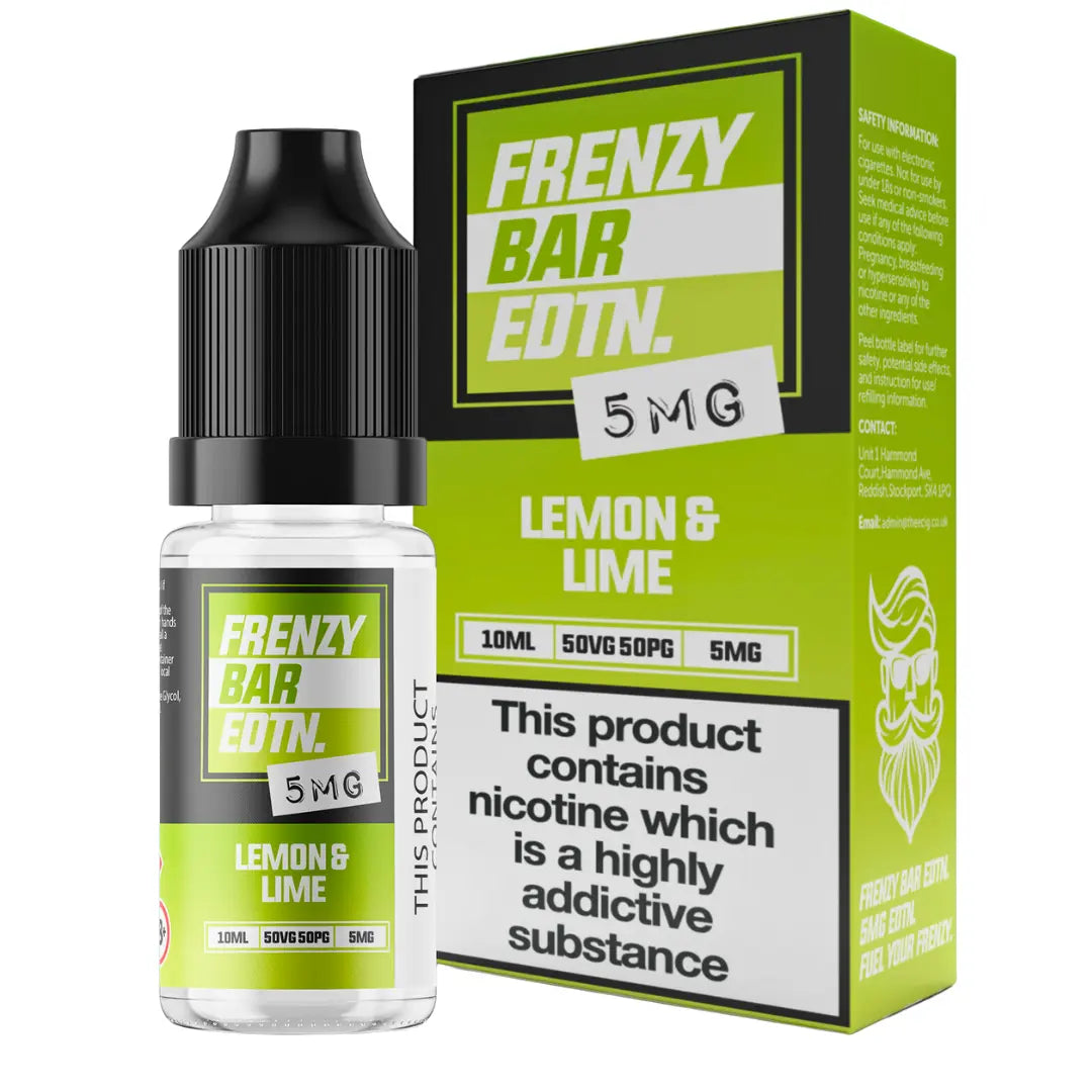 Lemon & Lime Frenzy Bar EDTN - 10ml Nic Salt E-Liquid Frenzy Vape Co.