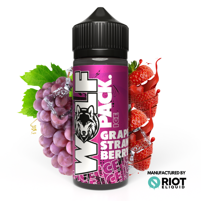 Wolf Pack Grape Strawberry Ice - 100ml Shortfill E-liquid