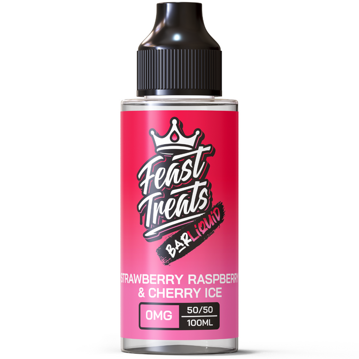 Strawberry Raspberry & Cherry Ice by Feast Treats - 100ml Bar E-Liquid