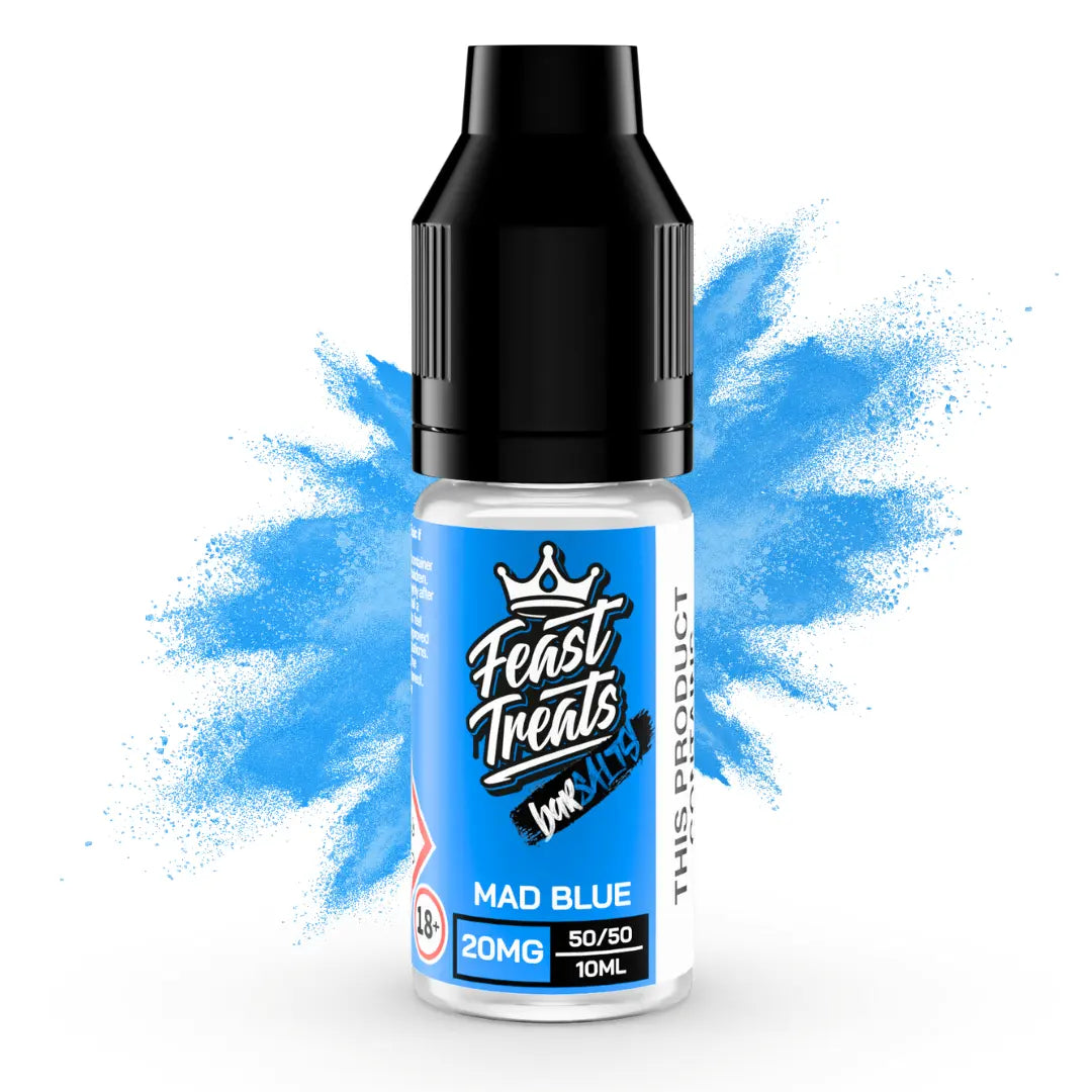Mad Blue Nic Salt E-Liquid 10ml Feast Treats Bar Salts UK The E-Cig Store Mad Blue Nic Salt E-Liquid 10ml Feast Treats Bar Salts UK The E-Cig Store