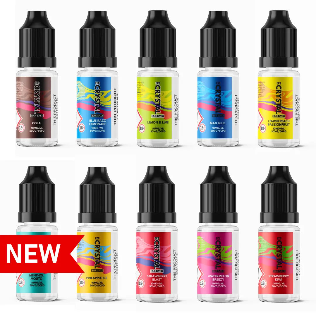 Crystal Bar Nic Salt Flavour Pack - 10 Pack ECS Crystal