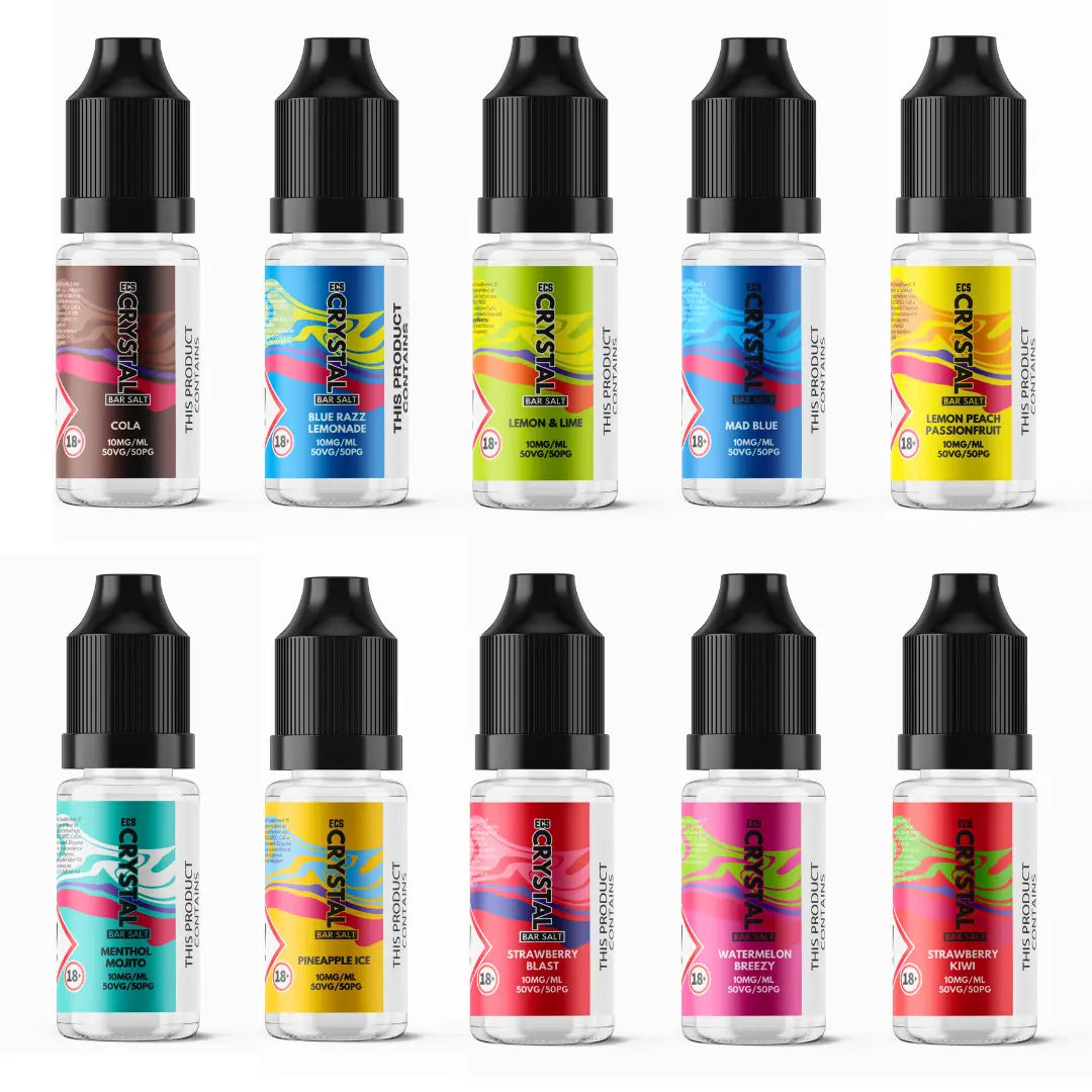 Crystal Bar Nic Salt Flavour Pack - 10 Pack ECS Crystal
