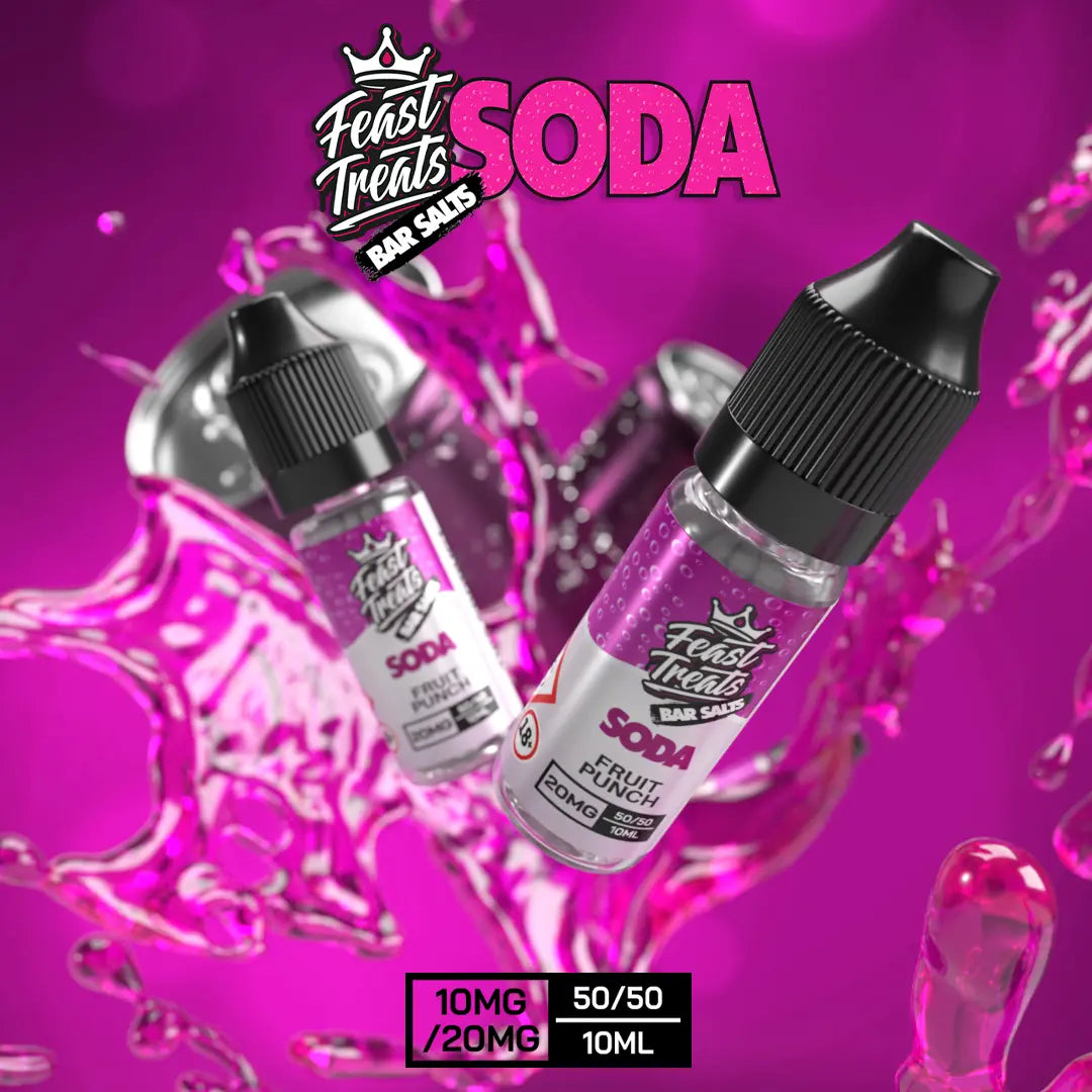 Fruit Punch Feast Treats Soda Bar Salts - 10ml Nic Salt E-Liquid Feast Treats