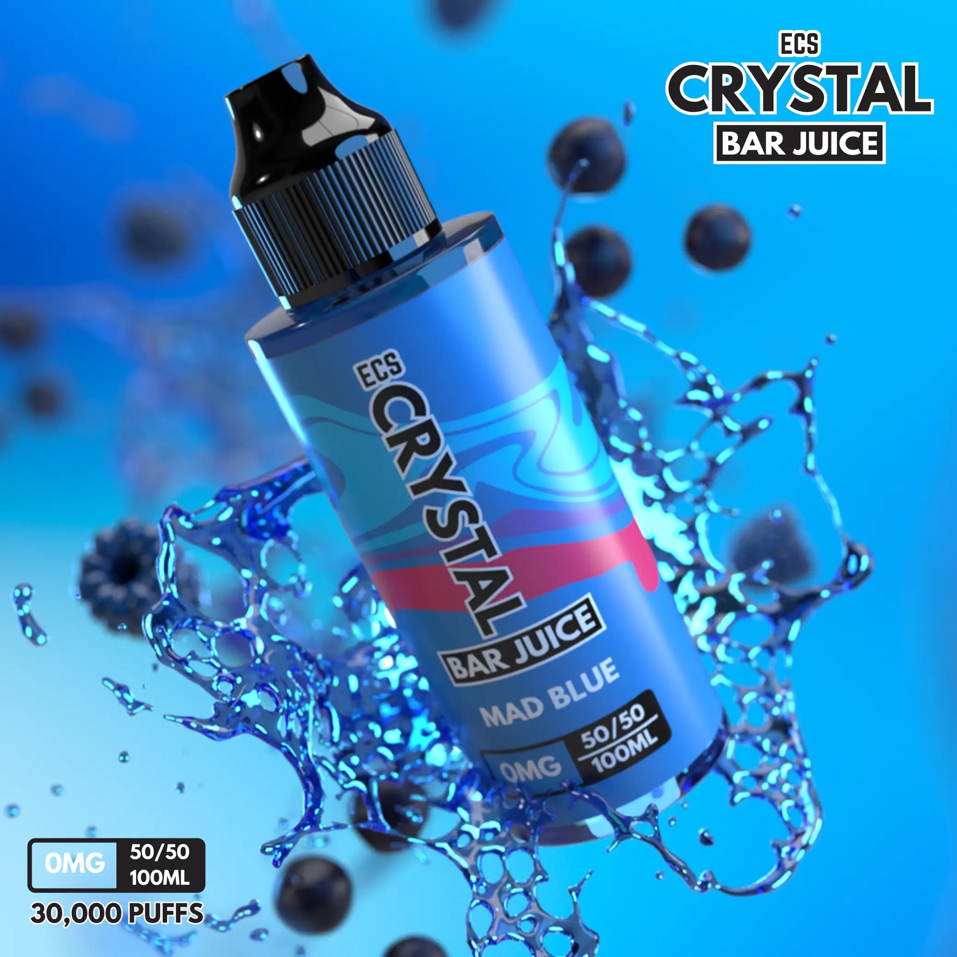 Mad Blue Crystal Bar Salts - 10ml Nic Salt E-Liquid ECS Crystal