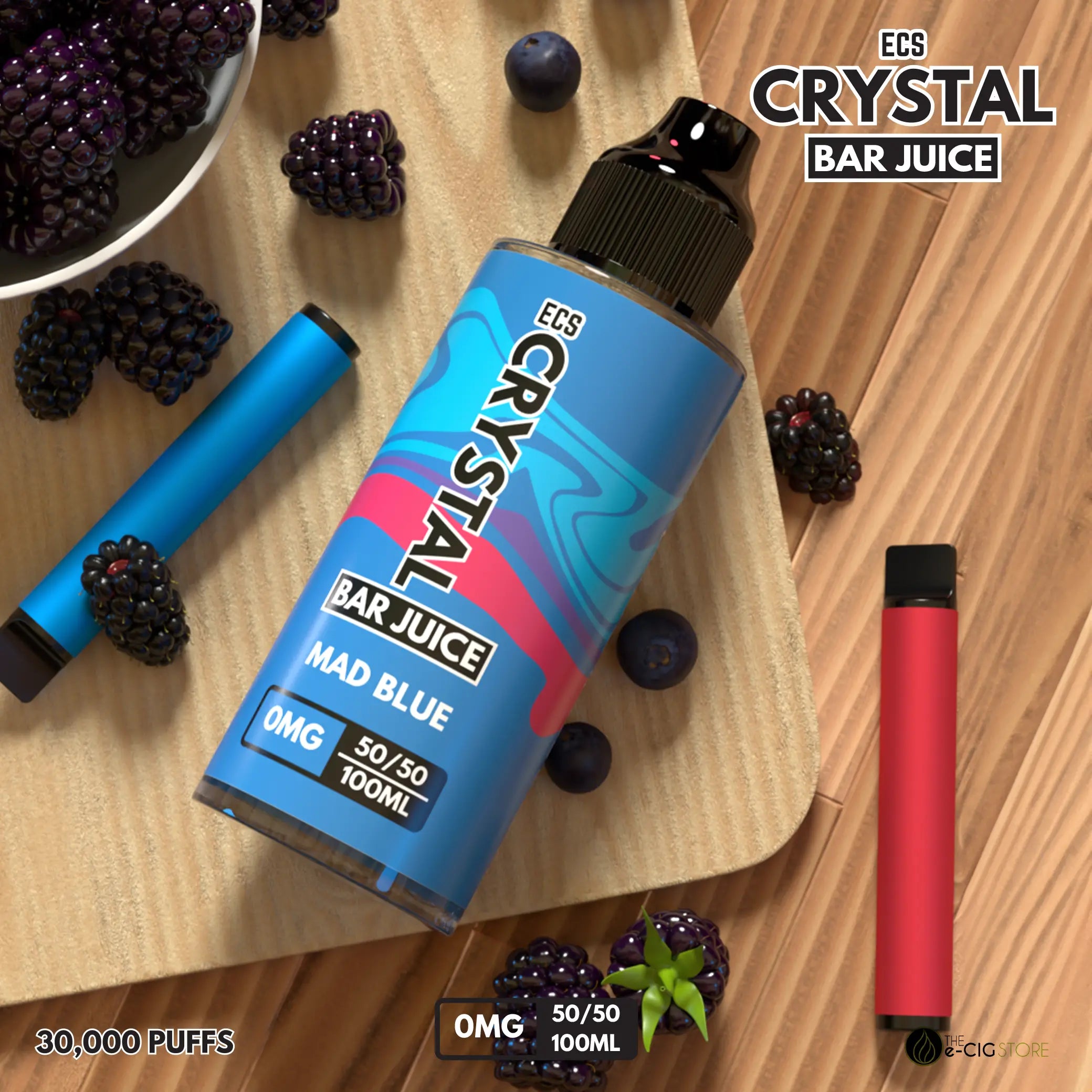 Mad Blue Crystal Bar Salts - 10ml Nic Salt E-Liquid ECS Crystal