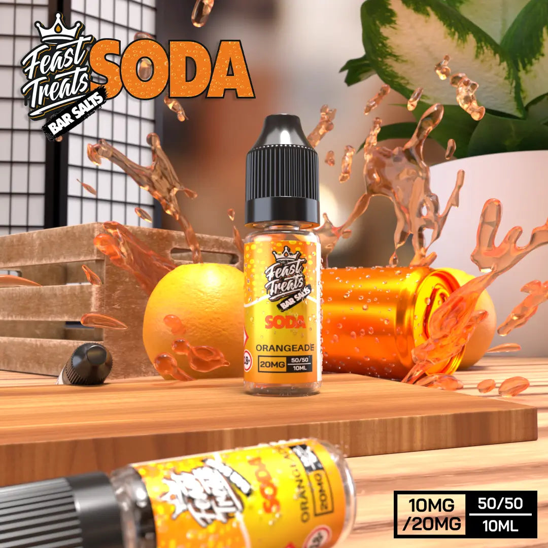 Orangeade Feast Treats Soda Bar Salts - 10ml Nic Salt E-Liquid Feast Treats