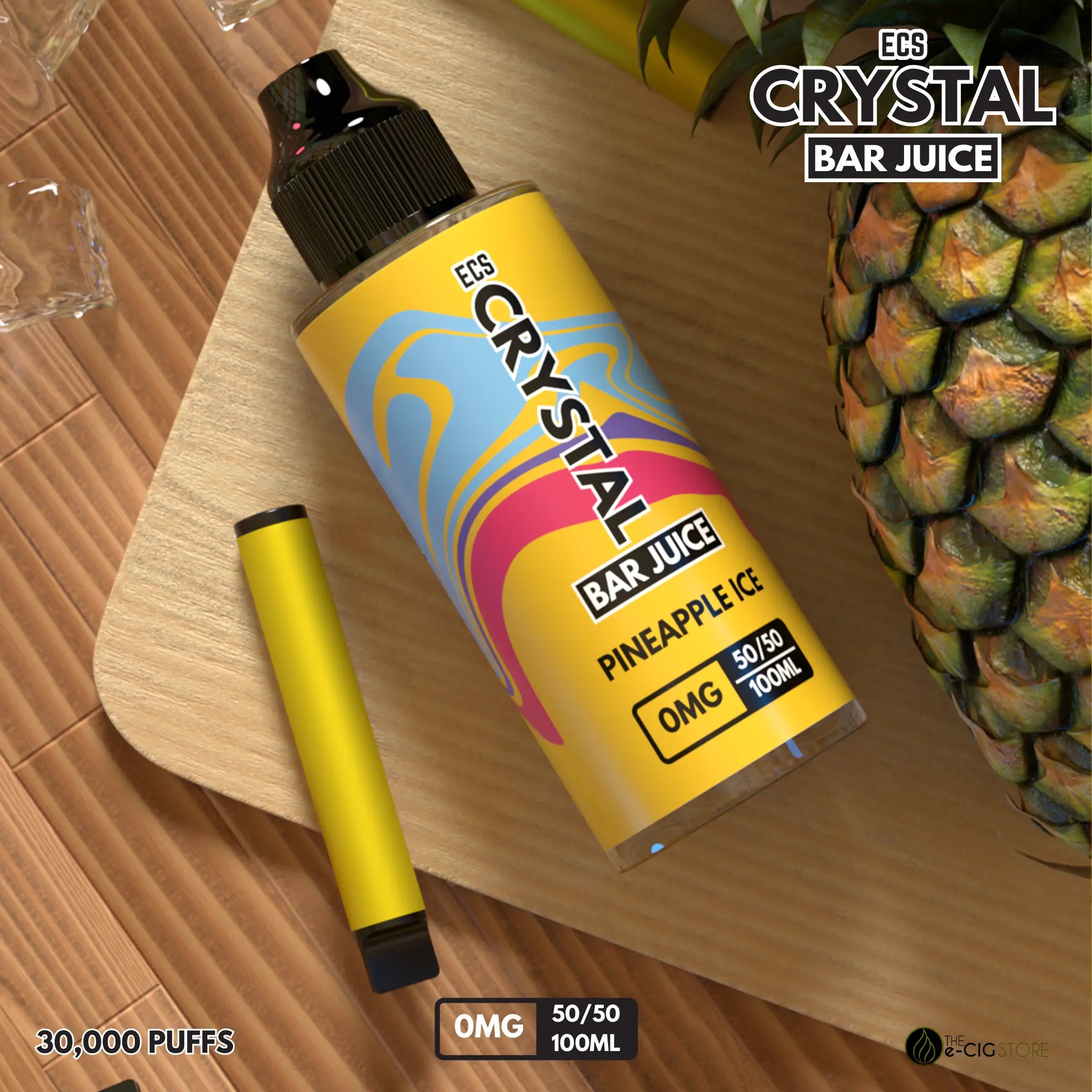 Pineapple Ice Crystal Bar Juice 100ml Bar Flavour E-Liquid The E-Cig Store Pineapple Ice Crystal Bar Juice 100ml Bar Flavour E-Liquid The E-Cig Store