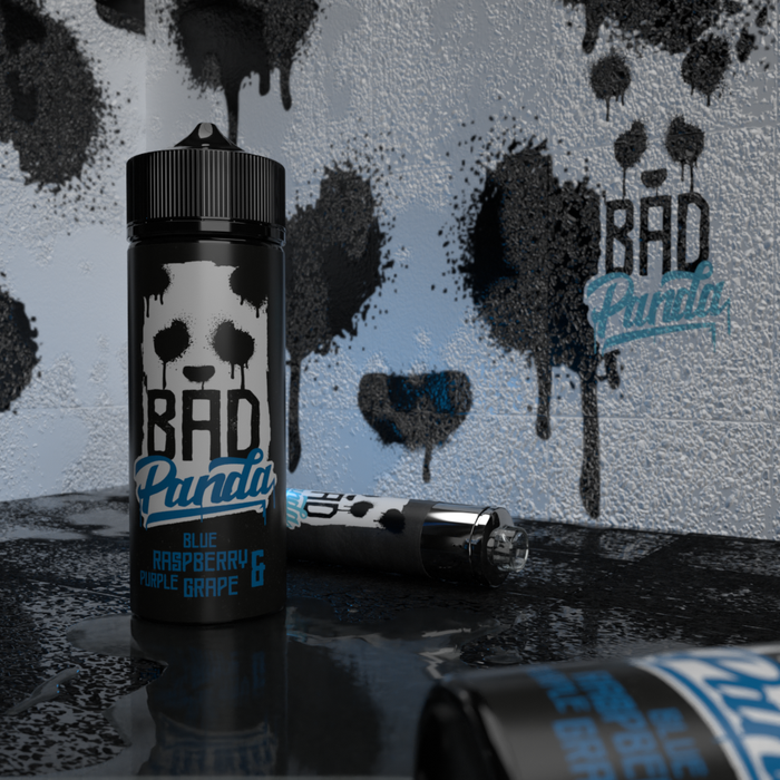 Bad Panda Blue Raspberry & Purple Grape - 100ml Shortfill E-liquid