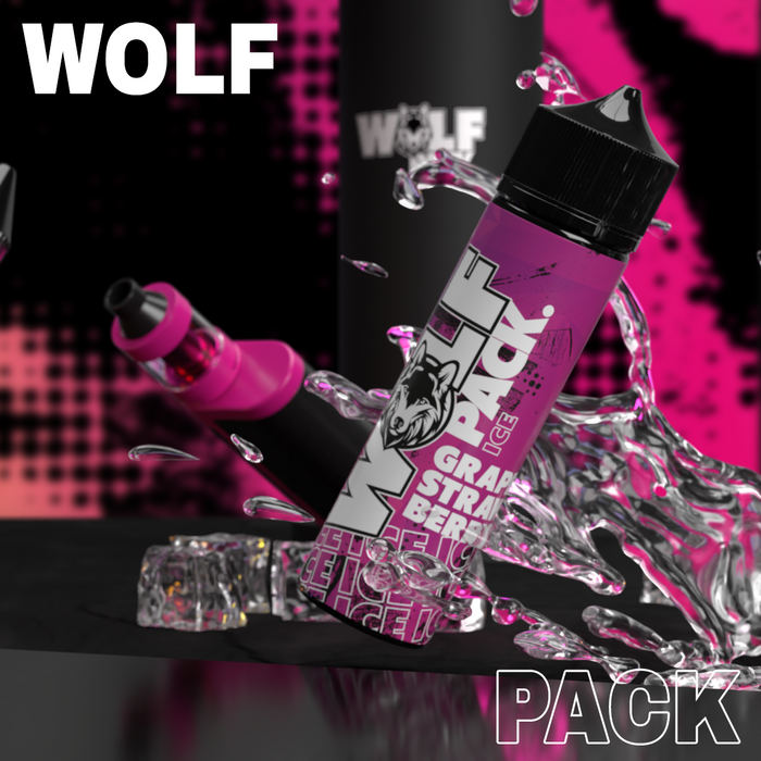 Wolf Pack Grape Strawberry Ice - 100ml Shortfill E-liquid