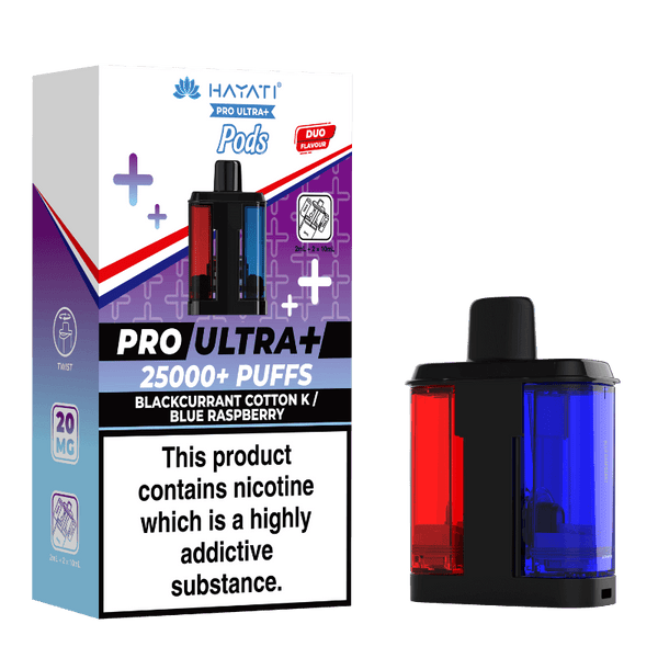 Blackcurrant Cotton K & Blue Raspberry Hayati Pro Ultra Plus Refill Pack