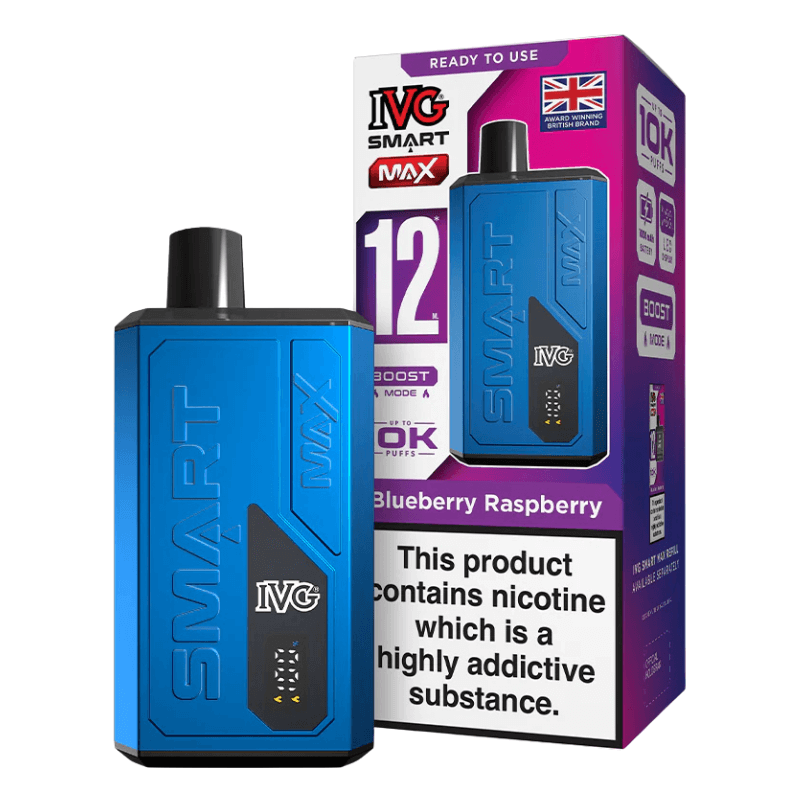 IVG Smart Max Vape Kit 10,000 Puffs, Refillable, 20mg The E-Cig Store IVG Smart Max Vape Kit 10,000 Puffs, Refillable, 20mg The E-Cig Store