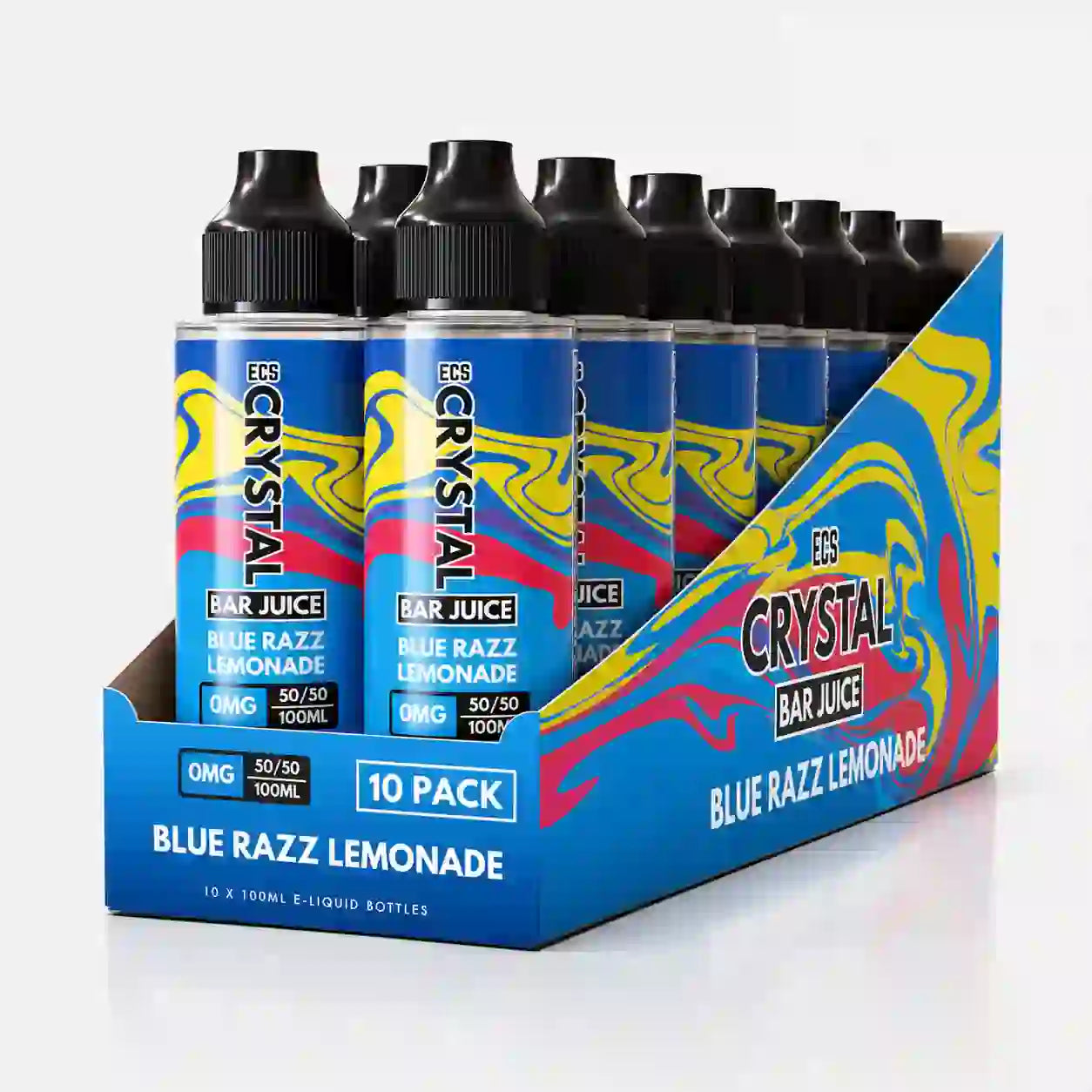 Blue Razz Lemonade Crystal Bar Juice 10 Pack - 100ml Shortfill E-Liquid