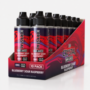 Blueberry Sour Raspberry Crystal Bar Juice 10 Pack - 100ml Shortfill E-Liquid