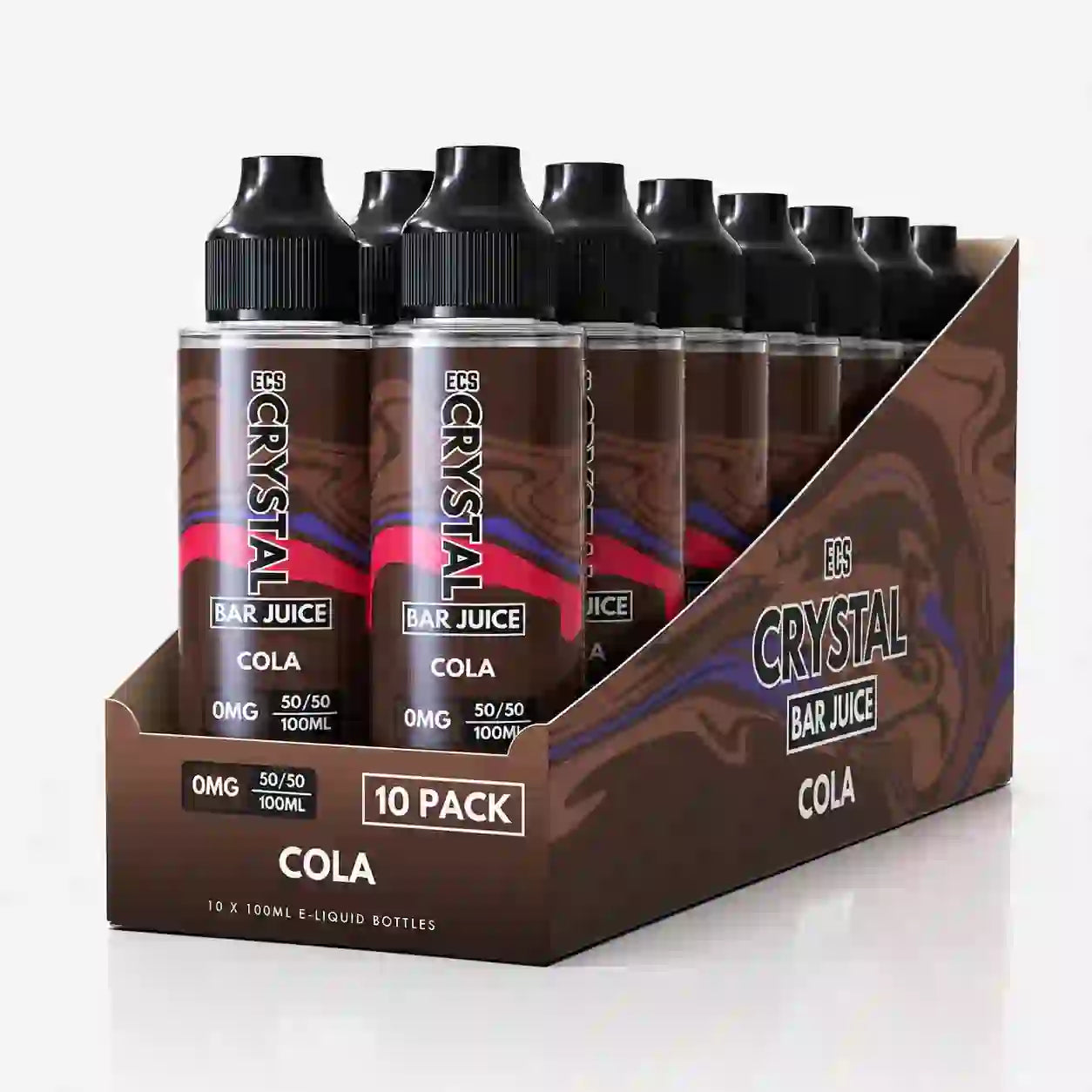 Cola Crystal Bar Juice 10 Pack - 100ml Shortfill E-Liquid