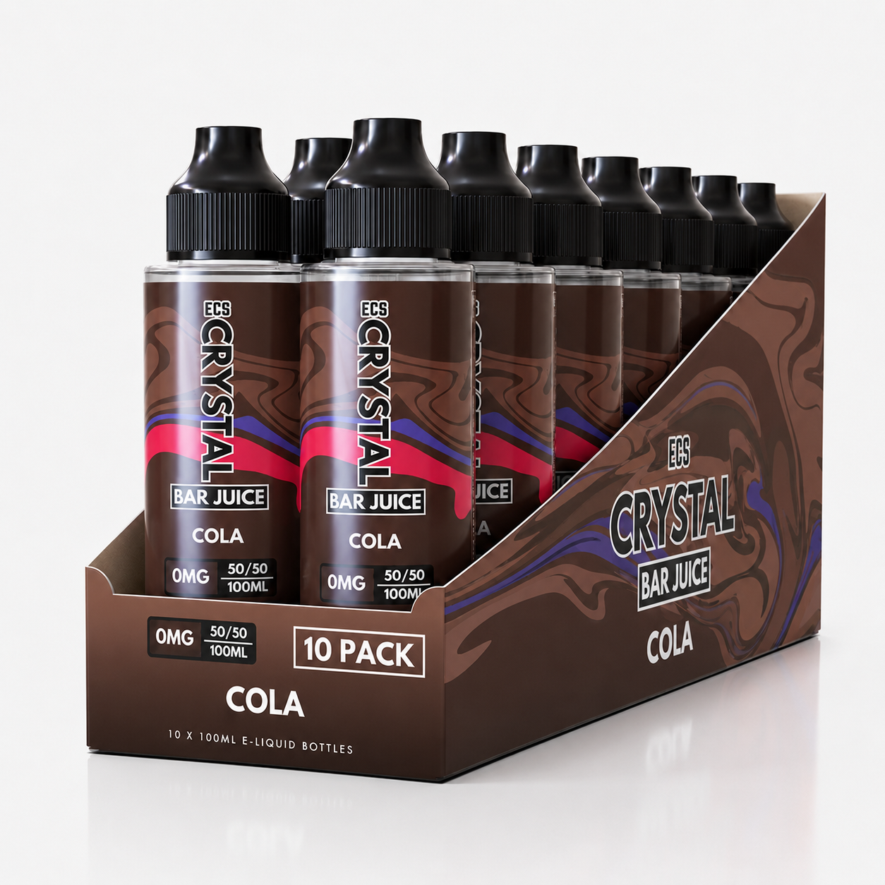 Cola Crystal Bar Juice 10 Pack - 100ml Shortfill E-Liquid