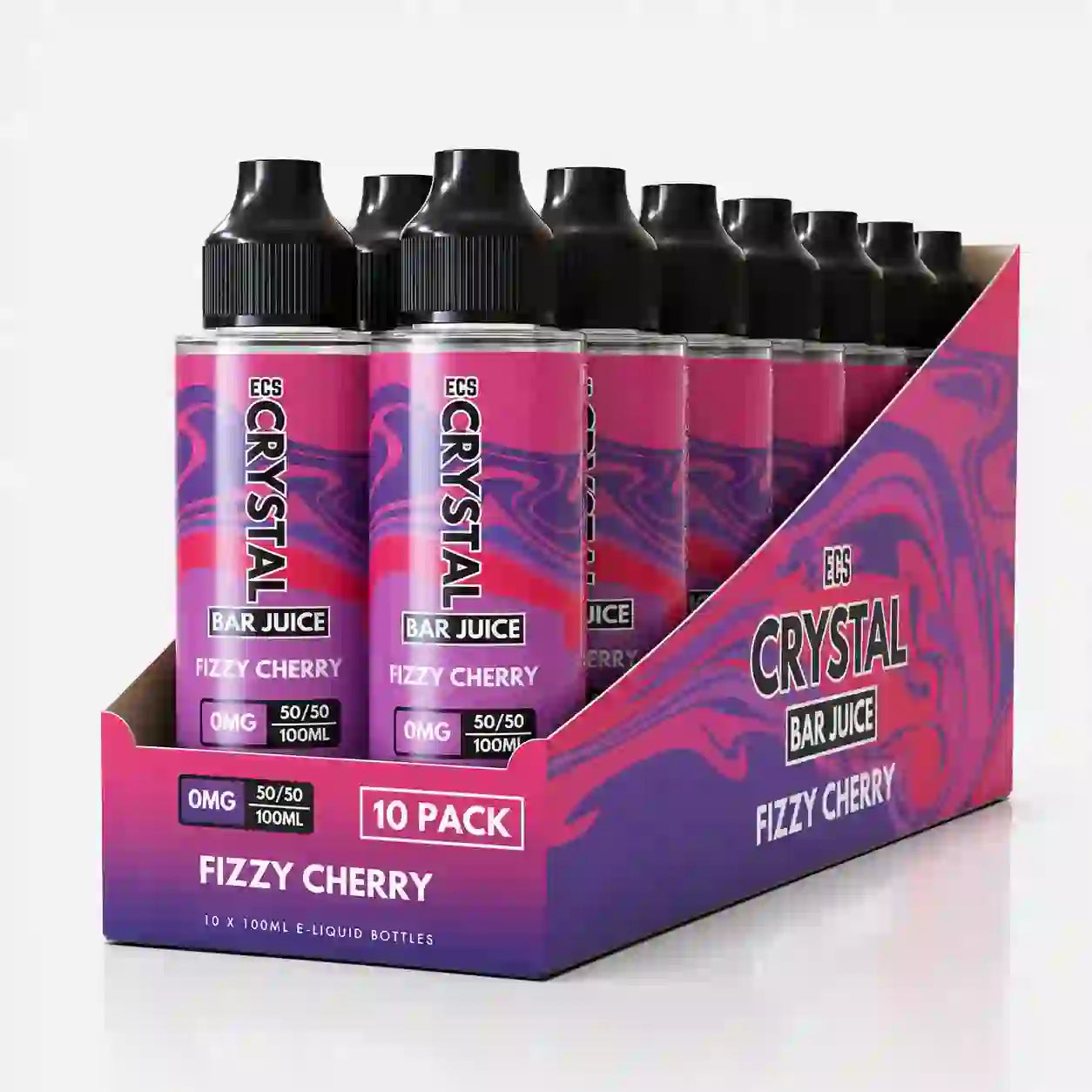 Fizzy Cherry Crystal Bar Juice 10 Pack - 100ml Shortfill E-Liquid