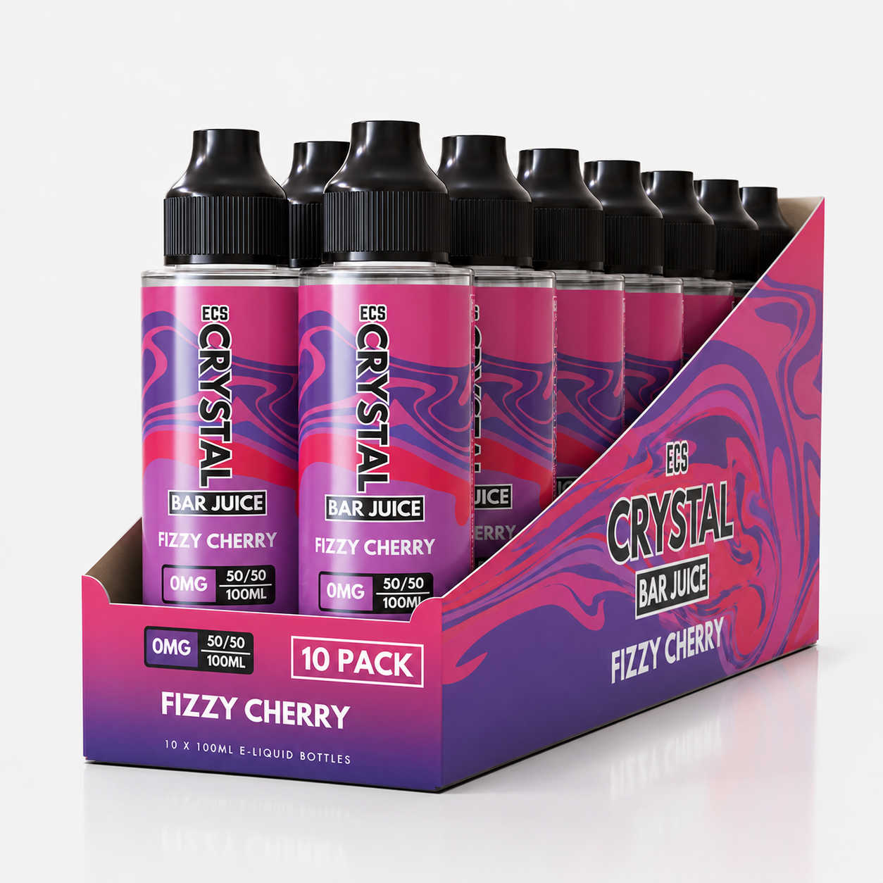 Fizzy Cherry Crystal Bar Juice 10 Pack - 100ml Shortfill E-Liquid