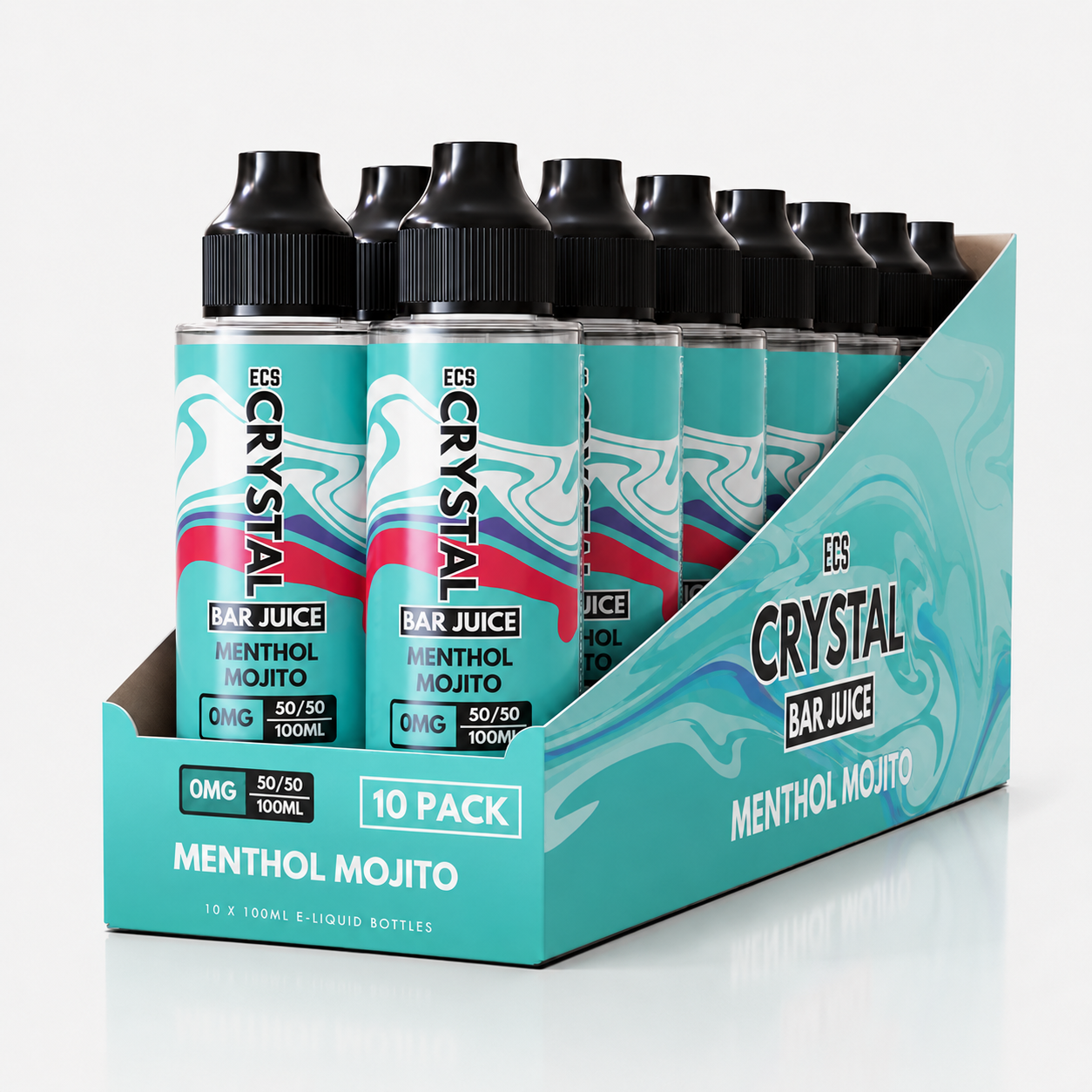 Menthol Mojito Crystal Bar Juice 10 Pack - 100ml Shortfill E-Liquid