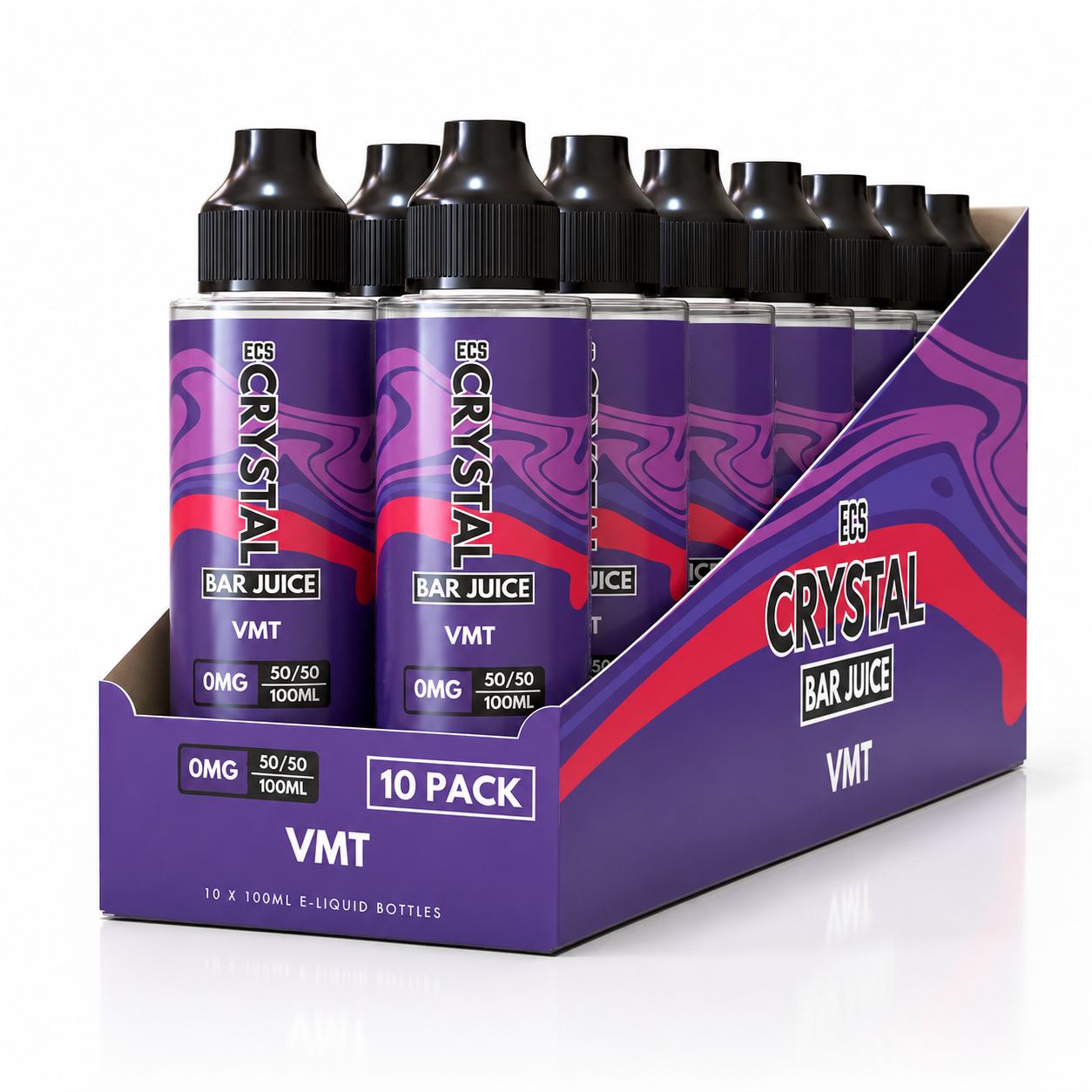 VMT Crystal Bar Juice 10 Pack - 100ml Shortfill E-Liquid